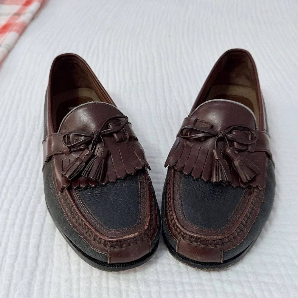 Johnston &‎ Murphy Aragon II Kiltie Tassel Loafer Mens 10 Slip On Leather Shoe